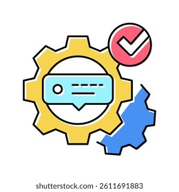 tutorial processing color icon vector. tutorial processing sign. isolated symbol illustration