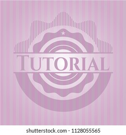 Tutorial retro style pink emblem