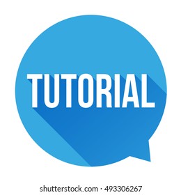 Tutorial sign vector speech bubble