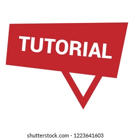 TUTORIAL sign,label. tutorial speech bubble. tutorial  tag sign,banner