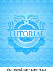 Tutorial water wave representation emblem.