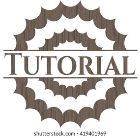 Tutorial wooden emblem. Vintage.