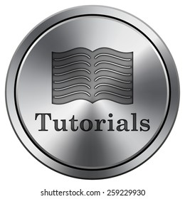 Tutorials icon. Internet button on white background. EPS10 Vector. 