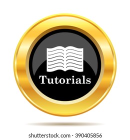 Tutorials icon. Internet button on white background. EPS10 vector.
