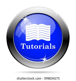 Tutorials icon. Internet button on white background. EPS10 vector
