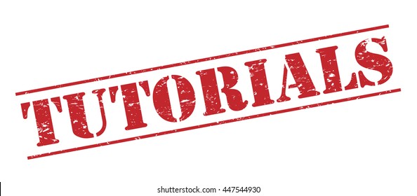 tutorials vector stamp on white background
