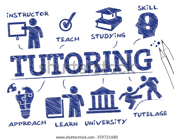 Tutoring Concept Chart Keywords Icons: vector de stock (libre de ...