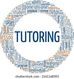 Tutoring Conceptual Vector Illustration Word Cloud Stock Vector ...