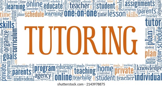 Tutoring Conceptual Vector Illustration Word Cloud Stock Vector ...