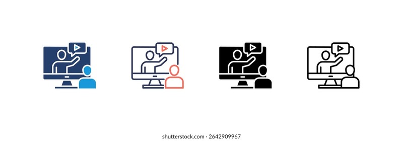 Tutoring Icon set multiple style collection