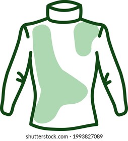 Tutrle neck shirt, illustration, on a white background.
