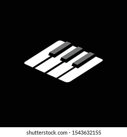 tuts piano logo design vector