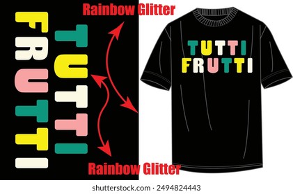 TUTTI FRUTTI  DESIGN
The finished design will have rainbow glitter
The finished design will have rainbow glitter