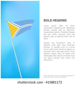 Tuva flag Brochure - Vector Flyer Cover Page Design