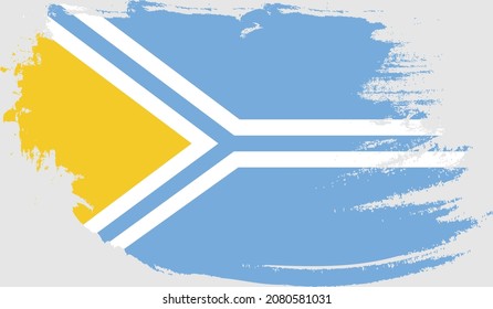tuva flag in grunge style