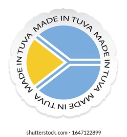 Tuva Flag .Made inTuva a white background.Vector