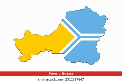Tuva-Flagge - Russlands Oblasten