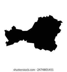 Tuva map, administrative division of Russia. Vector illustration.