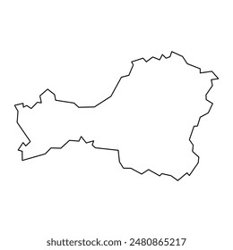 Tuva map, administrative division of Russia. Vector illustration.