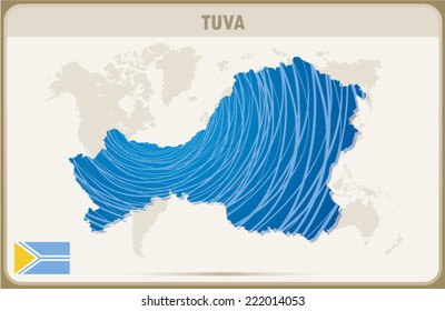 TUVA map graphic design, Vector.