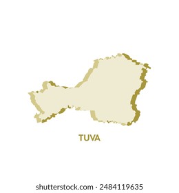 Tuva Map - World Map International vector template. Russia region silhouette vector illustration