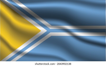 Tuva Realistic Modern Flag Design. Vector illustration. It will be used for background, texture or banner.