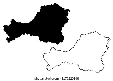 Tuva (Russia, Subjects of the Russian Federation, Republics of Russia) map vector illustration, scribble sketch Tyva Republic map