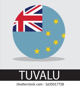 Tuvalu country's flag symbol on a white background