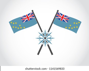 Tuvalu Emblem Cold Snow