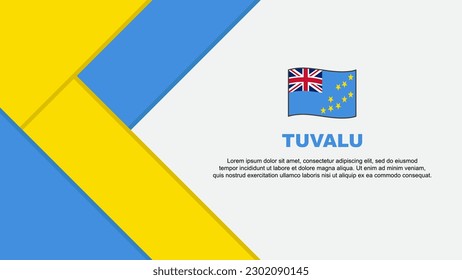 Tuvalu Flag Abstract Background Design Template. Tuvalu Independence Day Banner Cartoon Vector Illustration. Tuvalu Illustration
