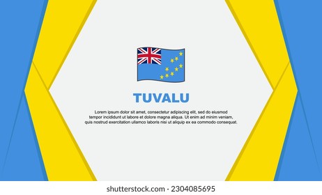 Tuvalu Flag Abstract Background Design Template. Tuvalu Independence Day Banner Cartoon Vector Illustration. Tuvalu Background