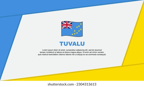 Tuvalu Flag Abstract Background Design Template. Tuvalu Independence Day Banner Cartoon Vector Illustration. Tuvalu Banner