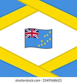 Tuvalu Flag Abstract Background Design Template. Tuvalu Independence Day Banner Social Media Post. Tuvalu Template