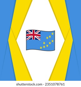 Tuvalu Flag Abstract Background Design Template. Tuvalu Independence Day Banner Social Media Post. Tuvalu Background