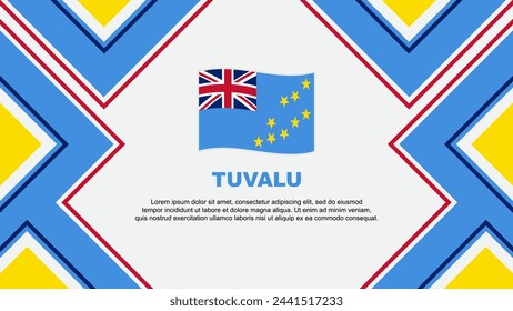 Tuvalu Flag Abstract Background Design Template. Tuvalu Independence Day Banner Wallpaper Vector Illustration. Tuvalu Vector