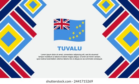 Tuvalu Flag Abstract Background Design Template. Tuvalu Independence Day Banner Wallpaper Vector Illustration. Tuvalu