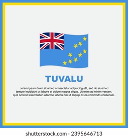 Tuvalu Flag Background Design Template. Tuvalu Independence Day Banner Social Media Post. Tuvalu Banner