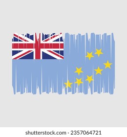 Indicador de Tuvalu con vector de pincel
