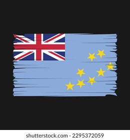Tuvalu Flag Brush Vector Illustration