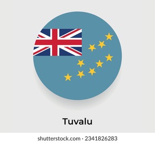 Tuvalu Flaggenblase Kreis um Form Symbol Vektorgrafik