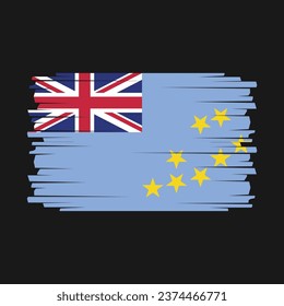 Tuvalu Flag Design Vector Illustration