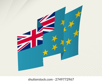 Tuvalu Flag with Dynamic Waving Design, Flag with Abstract Waving Motion. Vector Illustration.