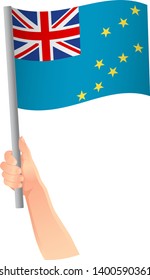 Tuvalu flag in hand icon