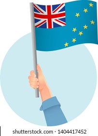 Tuvalu flag in hand icon