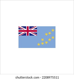 Tuvalu flag icon flat style design. Tuvalu flag vector illustration. isolated on white background.