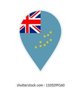 Tuvalu flag icon. Travel icon. Travel destination of Tuvalu. Tuvalu badge. Flag badge.