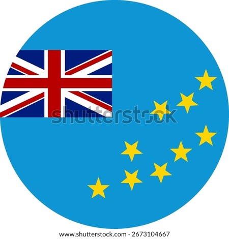 Tuvalu flag illustrator country flags round symbol nation  circular flags