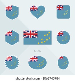 Tuvalu flag. National flag of Tuvalu. Tuvalu vector flag button. Tuvalu independence day.