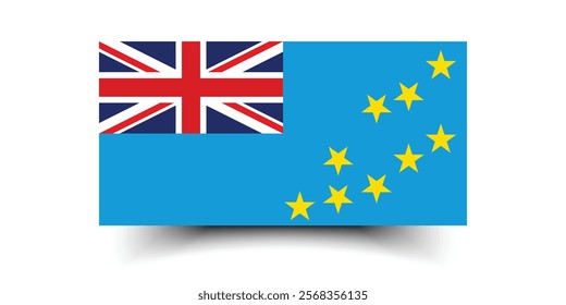 Tuvalu flag official size and color standards vector illustration