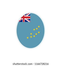 Tuvalu flag. Tuvalu round flag. Tuvalu symbol. 